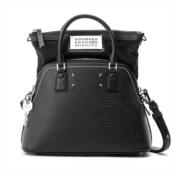 Maison Margiela 5AC Classic Mini Black Leather Shoulder Tote Bag