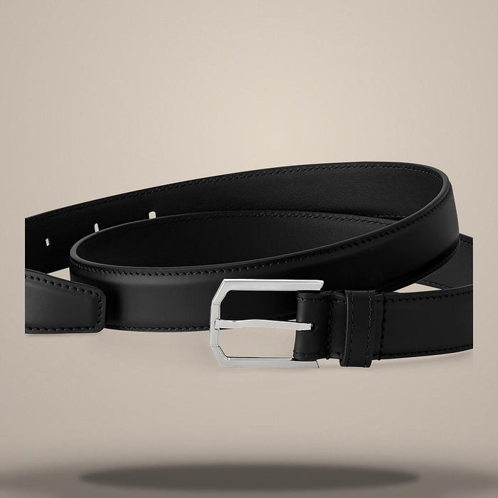 Louis Vuitton Pin Heritage 25mm Black Leather Belt M4114