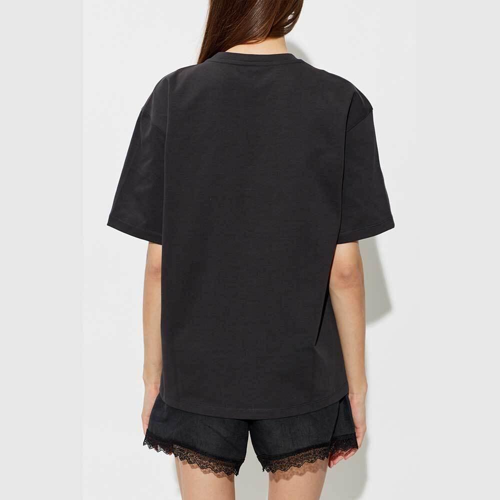 GANNI Heavy Cotton Jersey Short Sleeve T-Shirt Women
