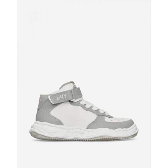 Maison Mihara Yasuhiro Grey White Leather High Top Sneakers A11 FW711