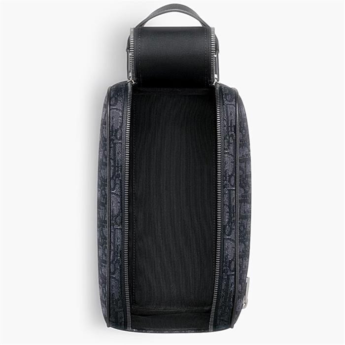 DIOR Toiletry Bag Crossbody Black Leather Men's Crossbody Bag 2ESCA494YKY H03E