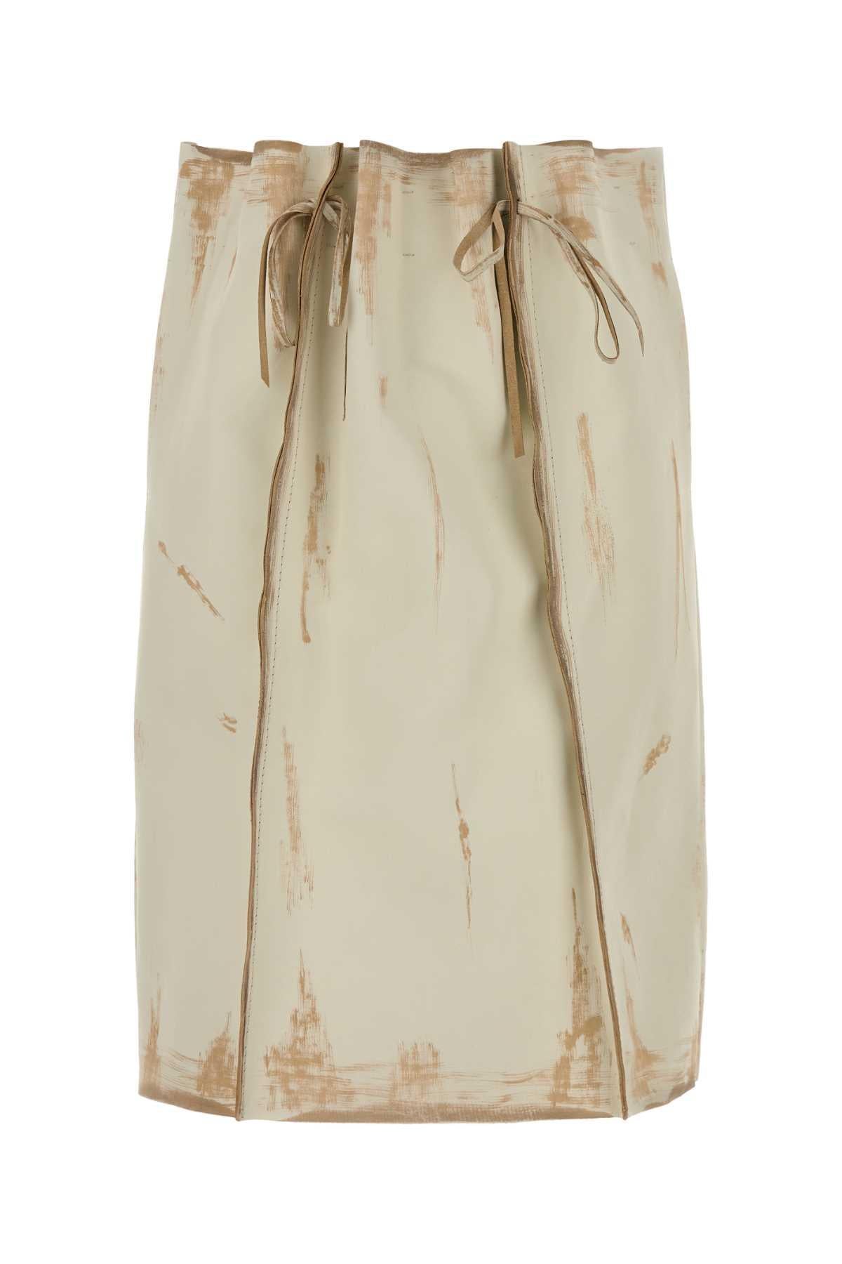 PRADA Black Wool Blend Midi Skirt
