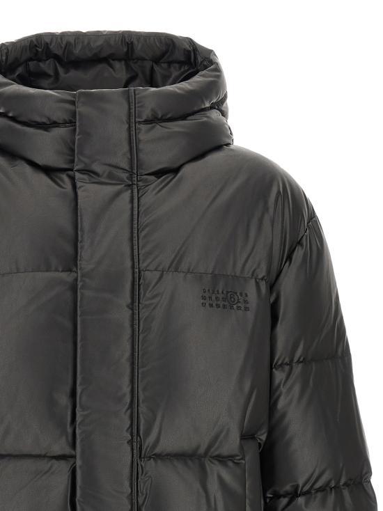 MM6 Black Short Down Puffer Jacket