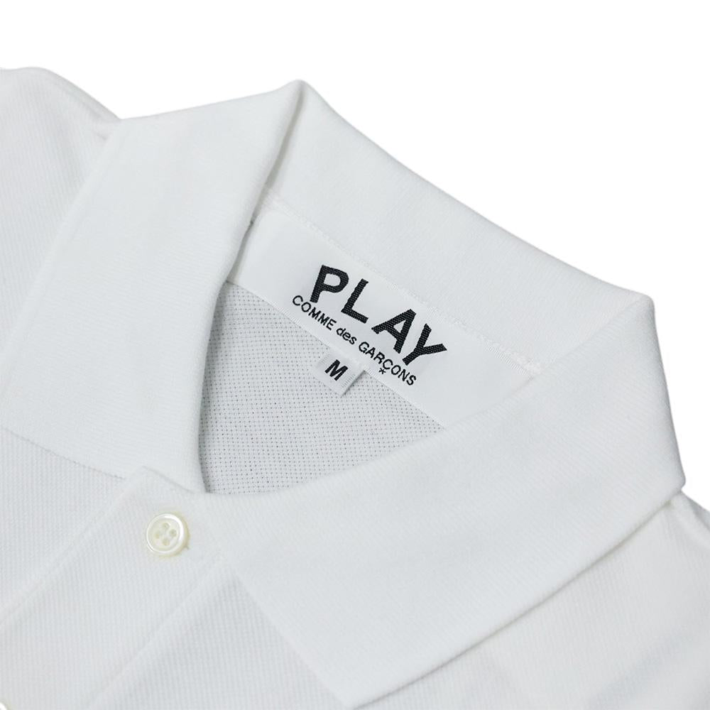 Comme des Garcons Red Heart Patch Men’s Short Sleeve Polo Shirt