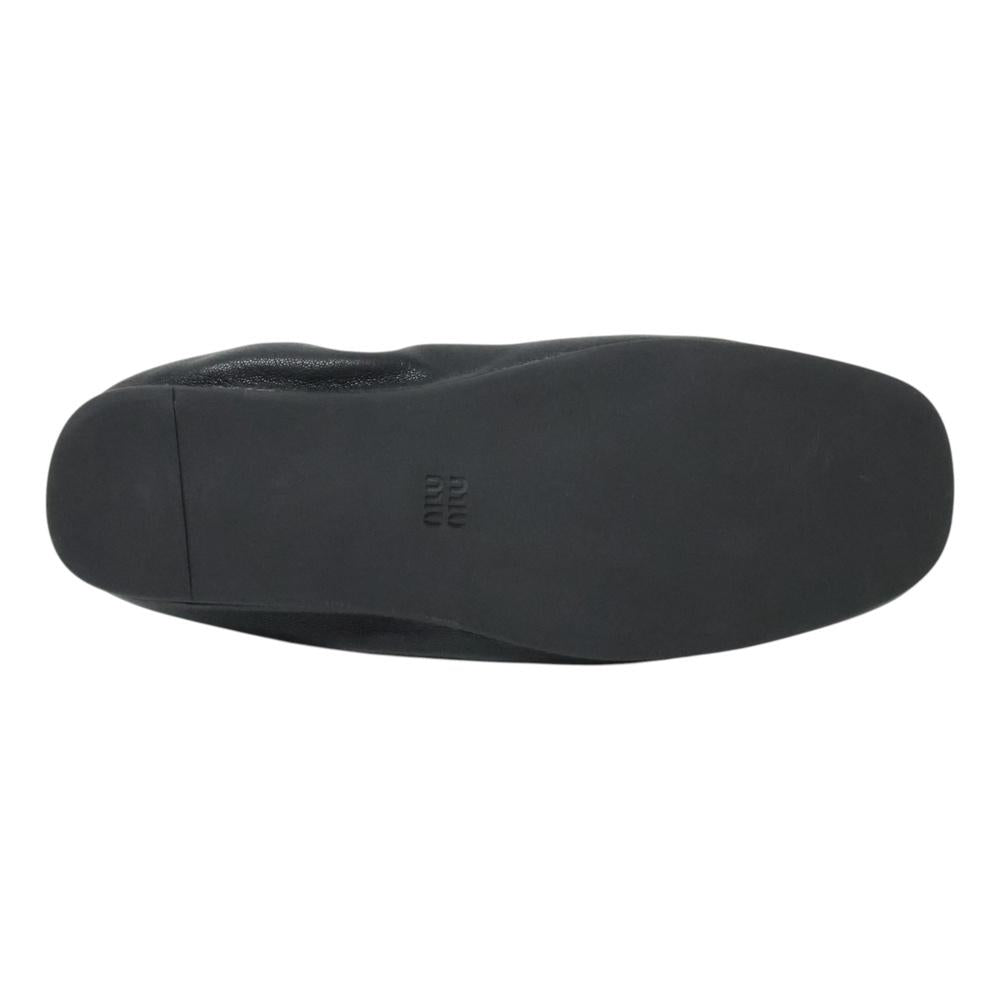 Miu Miu Nappa Leather Womens Loafers Black