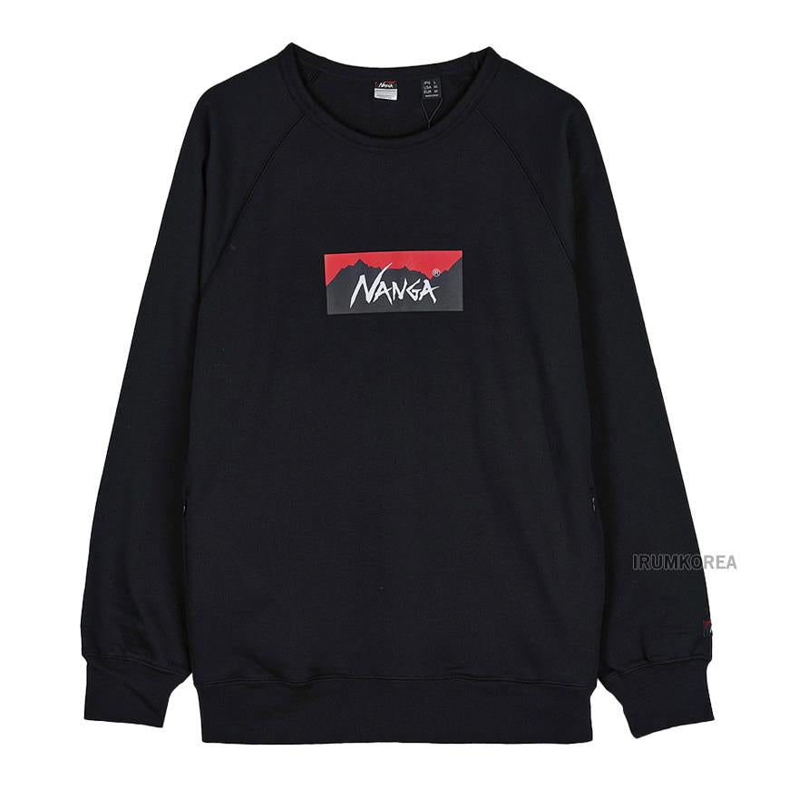 NANGA Unisex Eco Box Logo Sweatshirt NW2441 1F001 PBLK