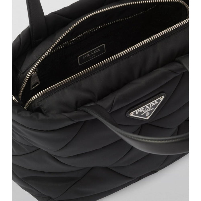PRADA Padded Re-Nylon Small Tote Bag Black