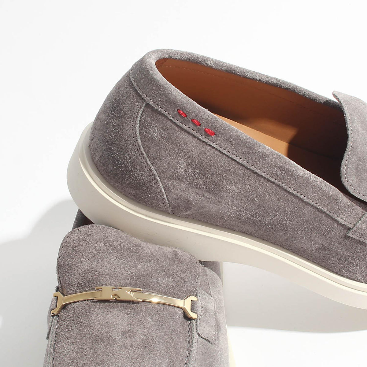Kiton Dark Gray Suede Loafers Men’s USSA045 N0099 808