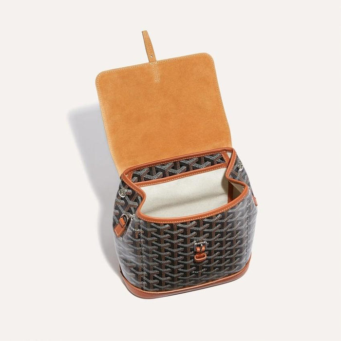GOYARD Women’s Alpin Mini Backpack Brown Black Tan Leather