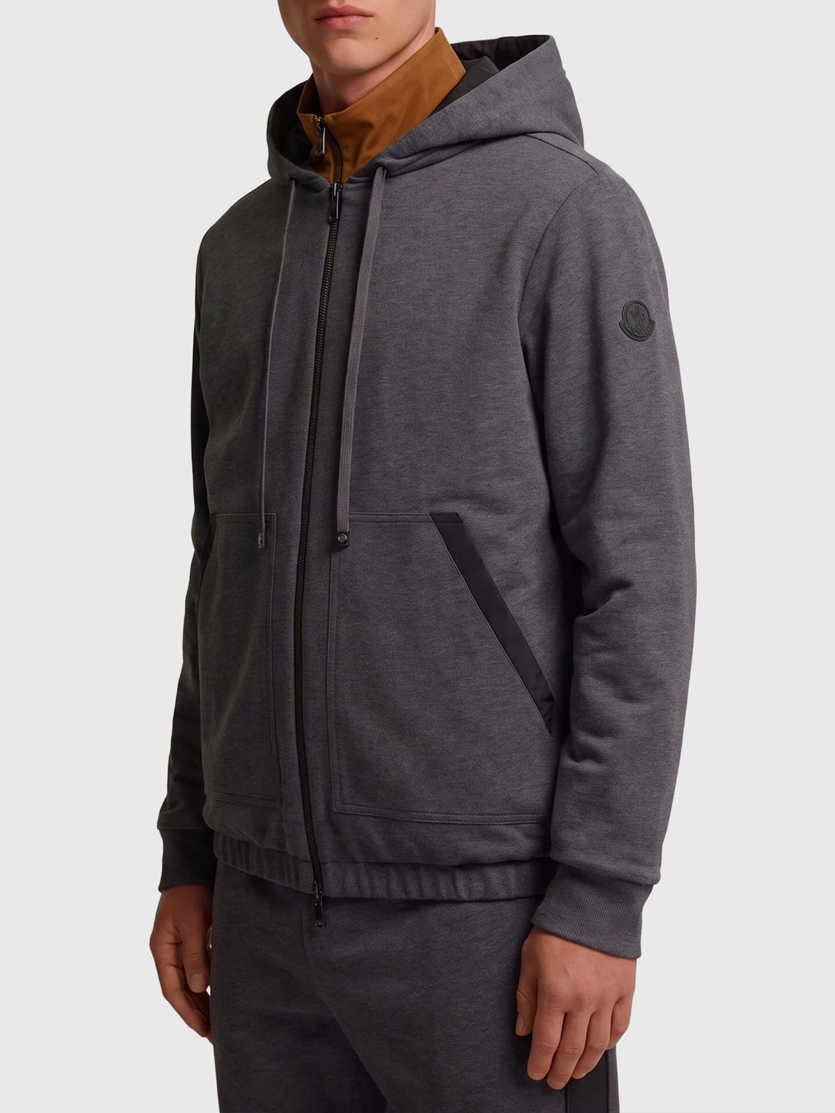 Moncler Black Zip-Up Hoodie for Men