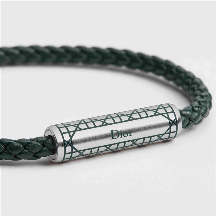 DIOR Cannage Woven Leather Bracelet