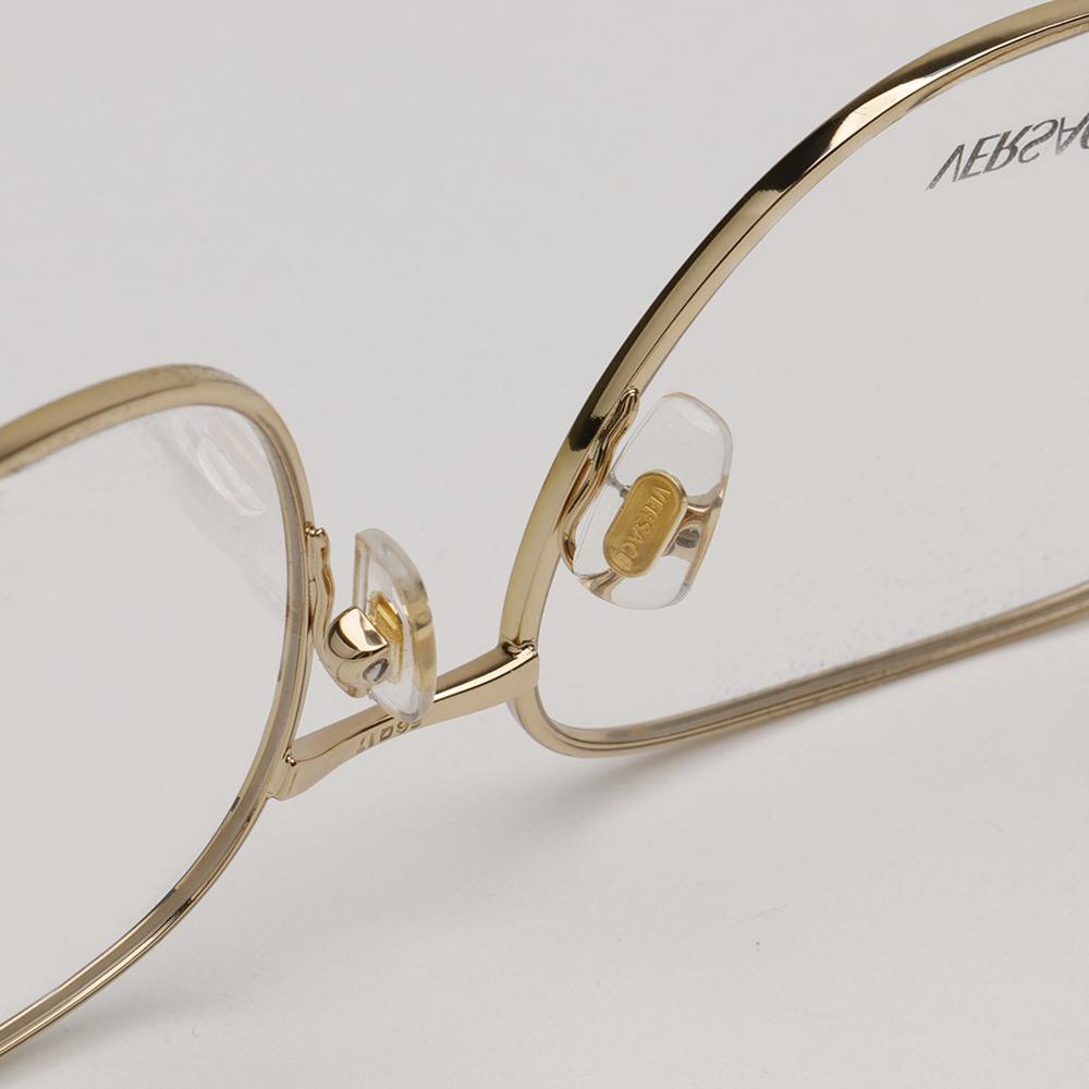 Versace Havana Gold Metal Square Unisex Eyeglass Frames VE1290 1499