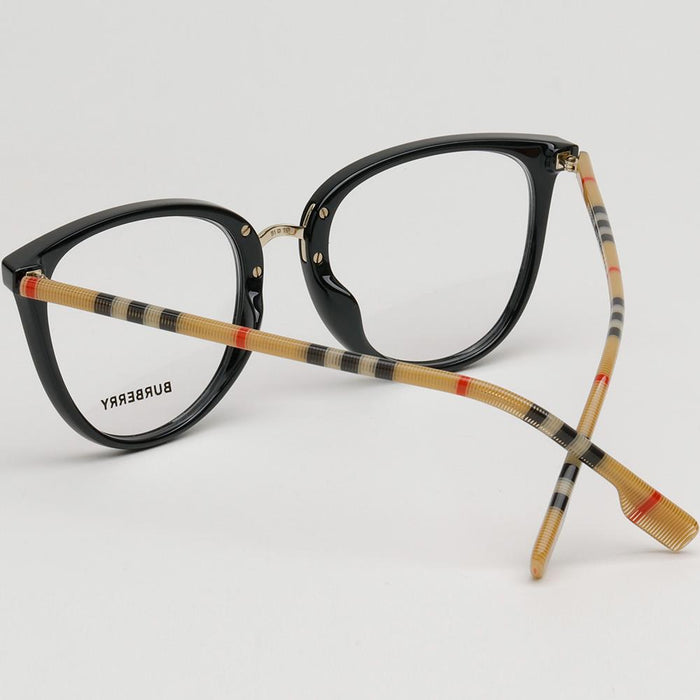 BURBERRY Black Acetate Round Eyeglass Frames Unisex BE2366U 3853