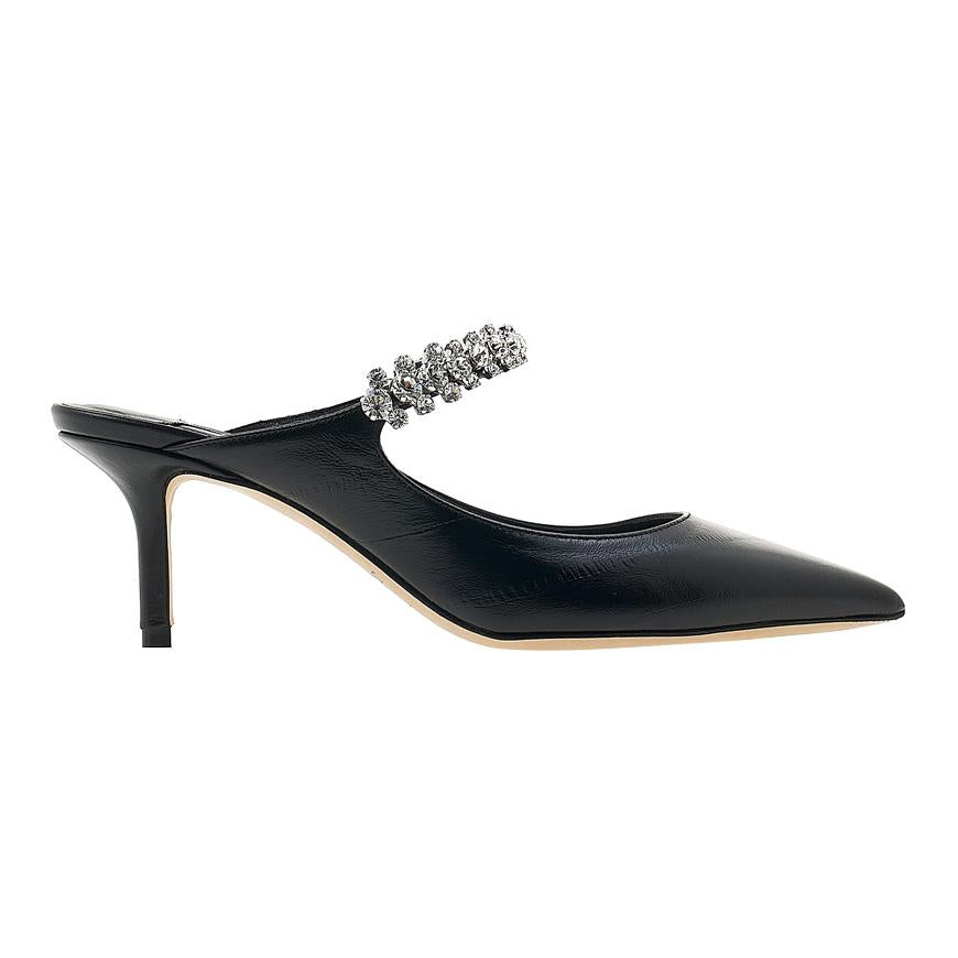 Jimmy Choo Bing Crystal Strap Mule Slides for Women BING 65 EBK BLACK 1