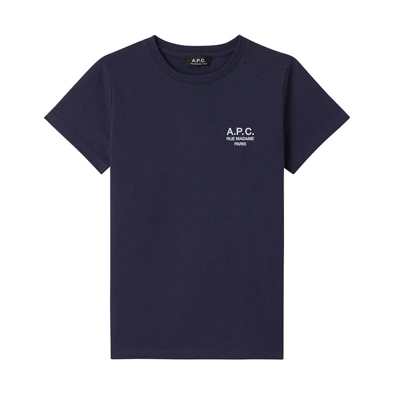 A.P.C. Women’s Navy Logo Short Sleeve T-Shirt