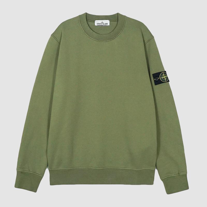 STONE ISLAND Organic Cotton Patch Sweatshirt Khaki Unis L1S156100060 S0051 V005G