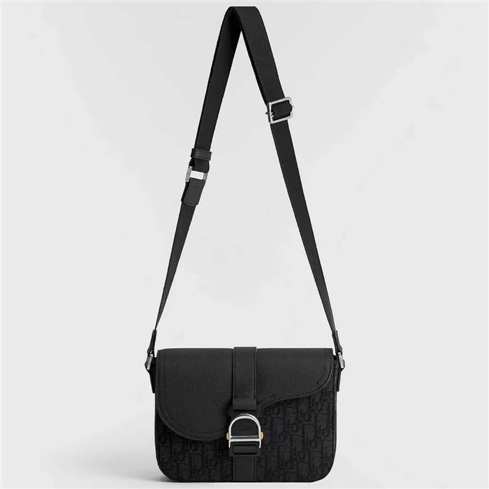 DIOR Saddle Heritage Flap Strap Crossbody Bag