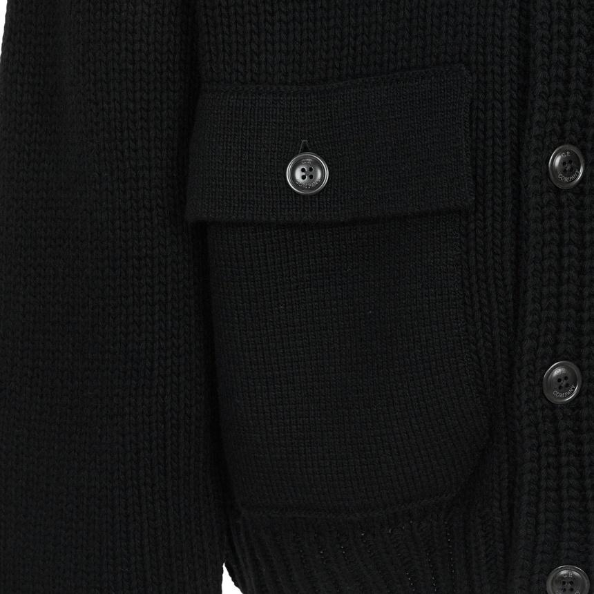 CP Company Men’s Knit Cardigan Black