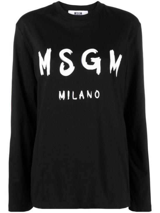MSGM Black Long Sleeve Sweatshirt 2000 MDM511 20000299