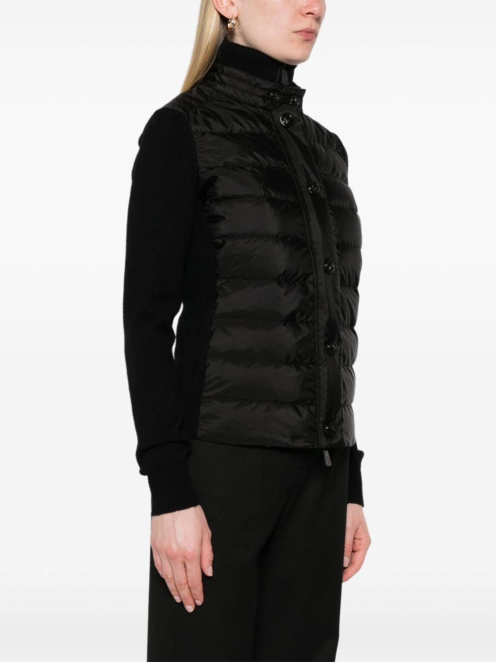 Moncler Black Wool Knit Cardigan for Women