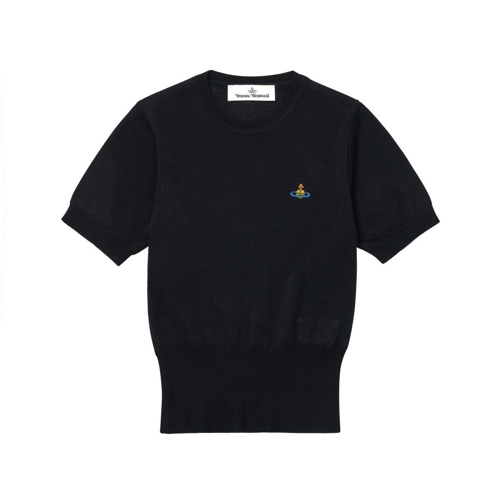 Vivienne Westwood Bea Short-Sleeve Knit Sweater Black Women
