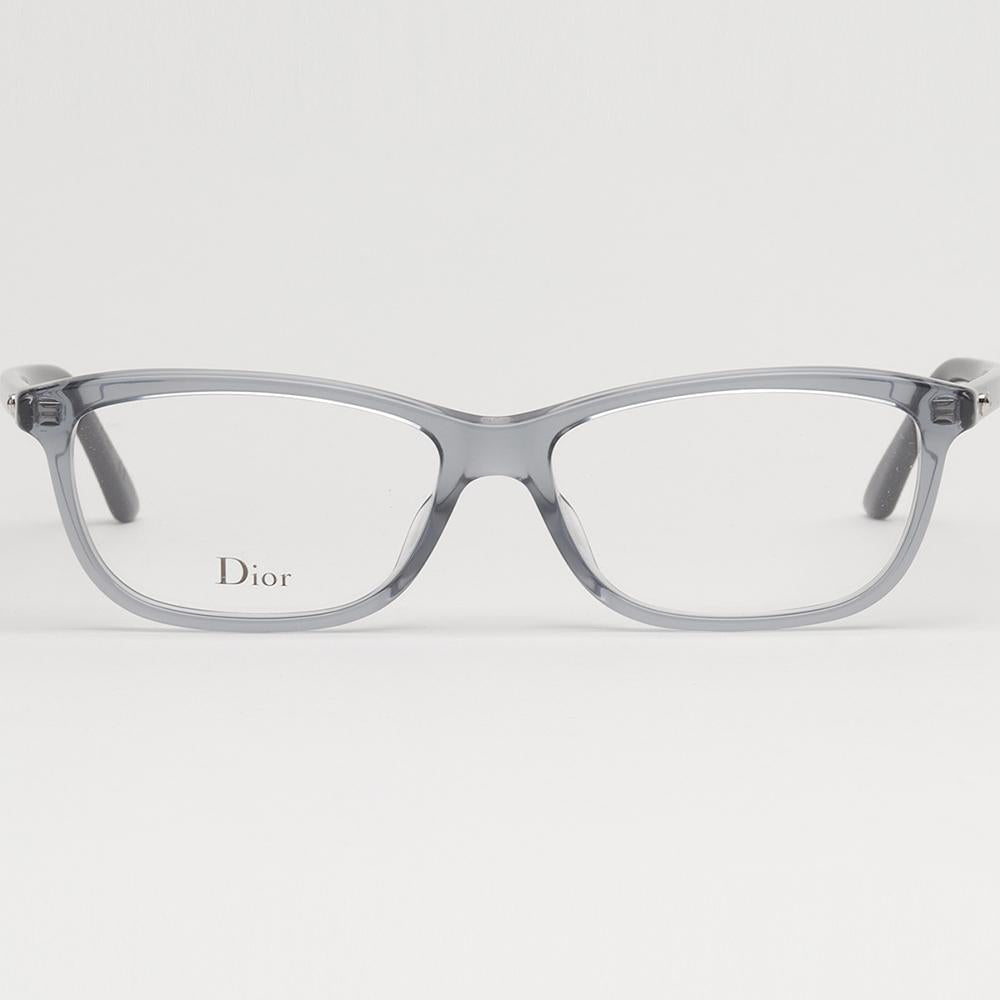DIOR Gray Transparent Acetate Eyeglasses Frames Unisex MONTAIGNE56 KB7