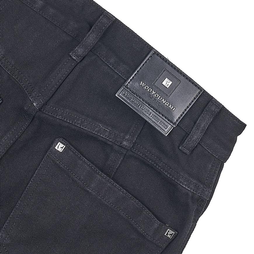 WOOYOUNGMI Wide Denim Jogger Pants Blue Men