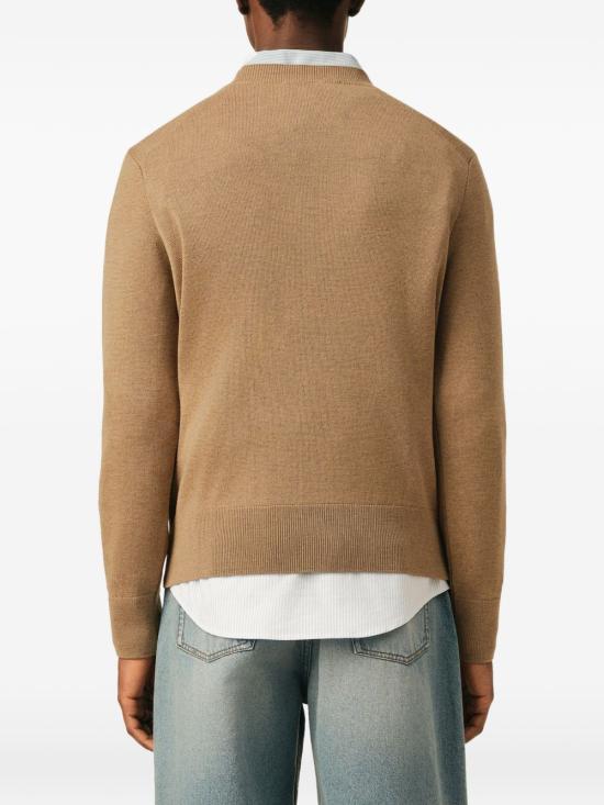 AMI ADC Logo Crewneck Sweater Camel Black Men’s Knit