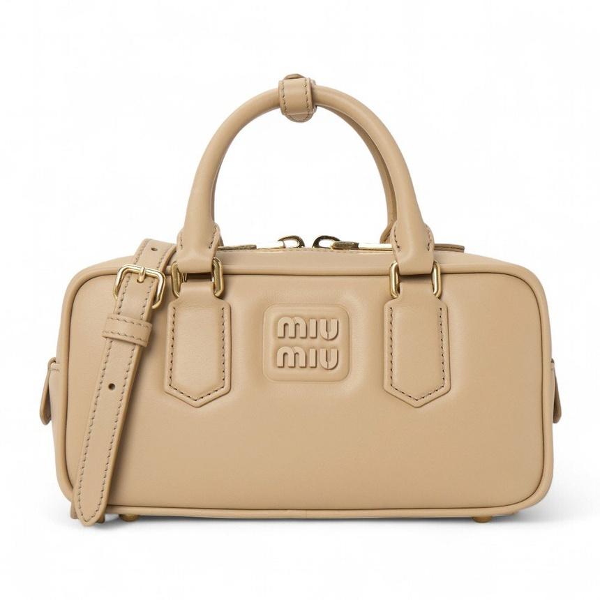 Miu Miu Arcadie Leather Tote Bag Black Women’s Tote