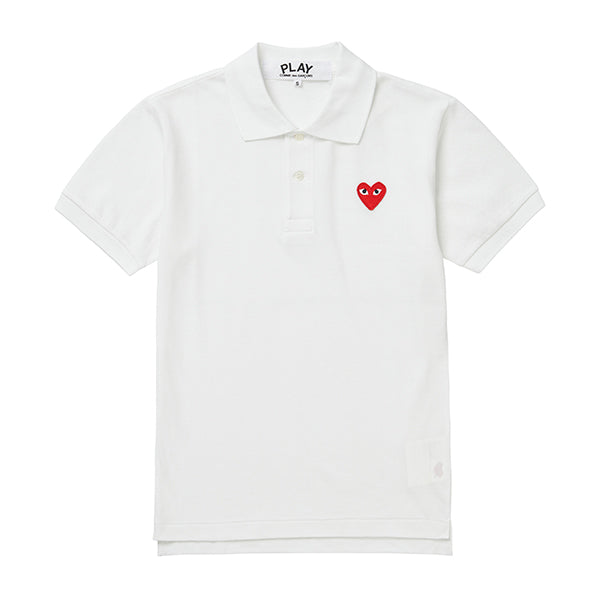 Comme des Garcons Red Heart Patch Polo Shirt Men’s Short Sleeve