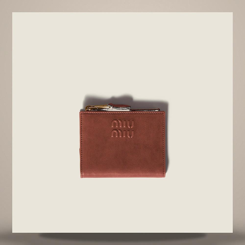 Miu Miu Small Leather Card Holder Wallet Pink 5ML050 AEFX F0316