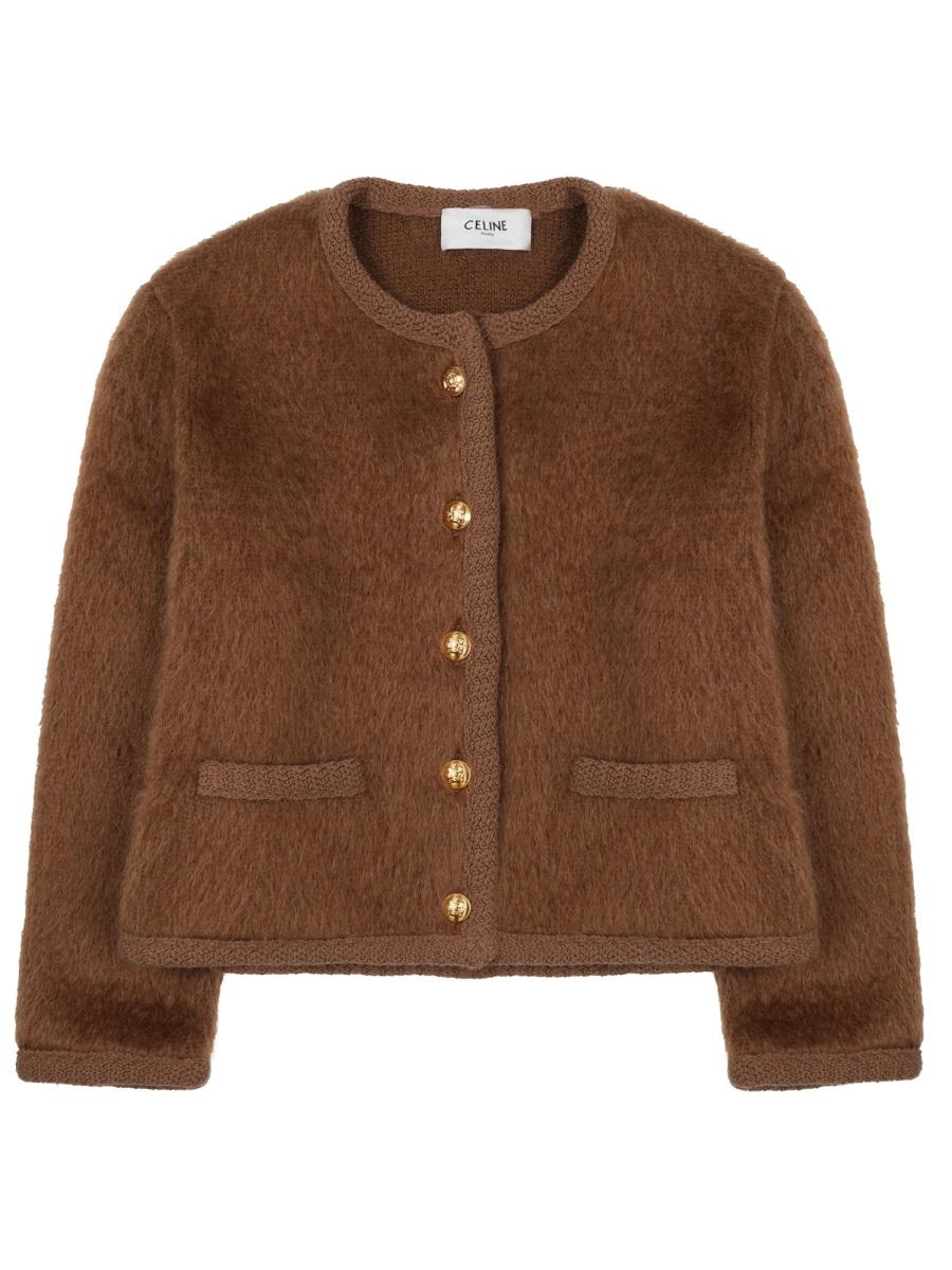 CELINE Olive Wool Blend Jacket