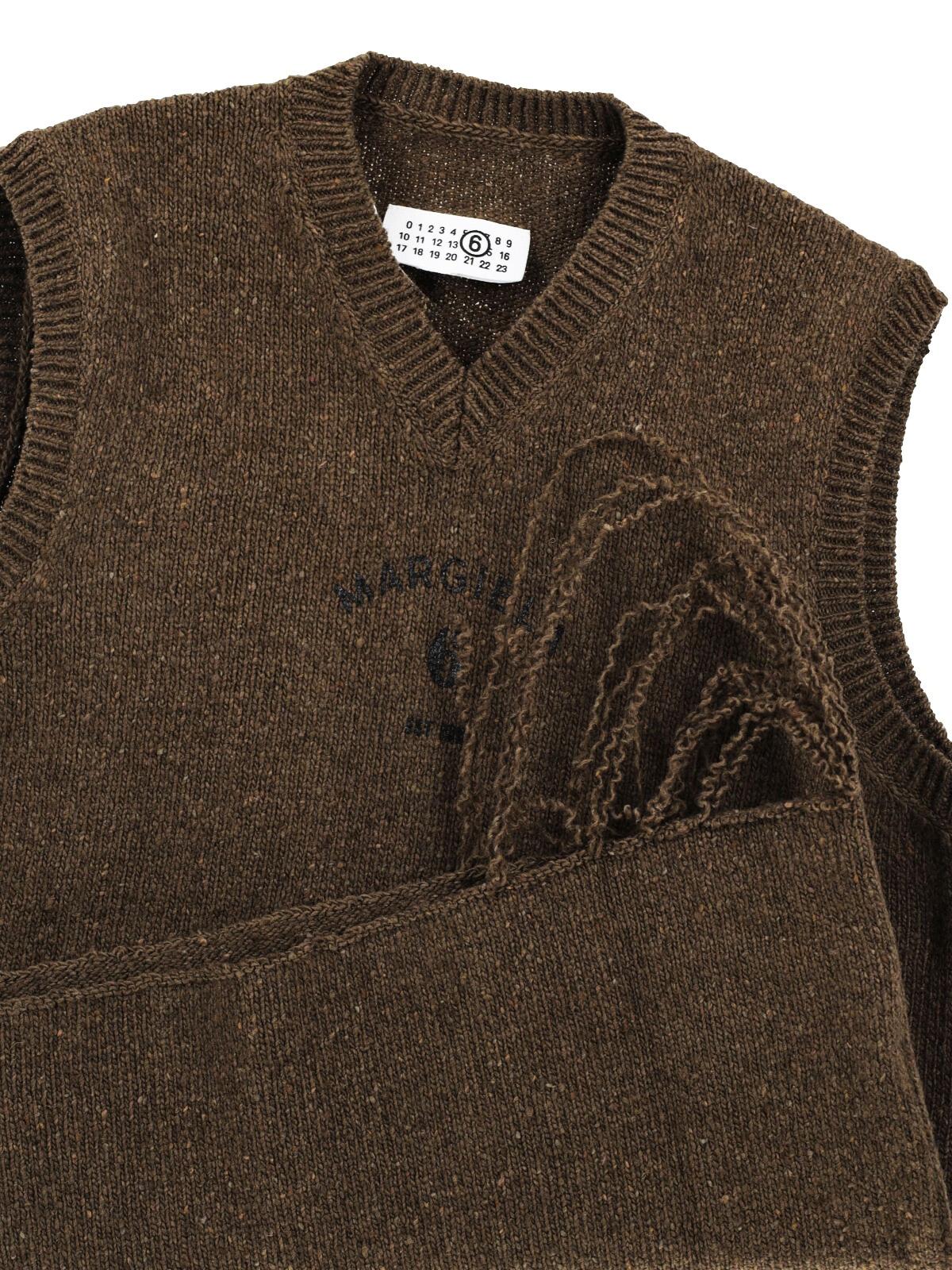 Maison Margiela Wool Knit Vest Men FW26 Gray
