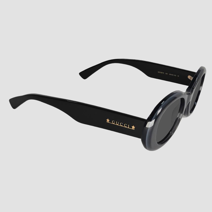 GUCCI Women’s Oval Logo Sunglasses Black