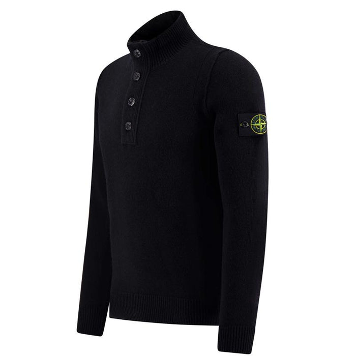 STONE ISLAND Half-Zip Knit Sweater Black Men’s K2S155100040 S00A3 V0029