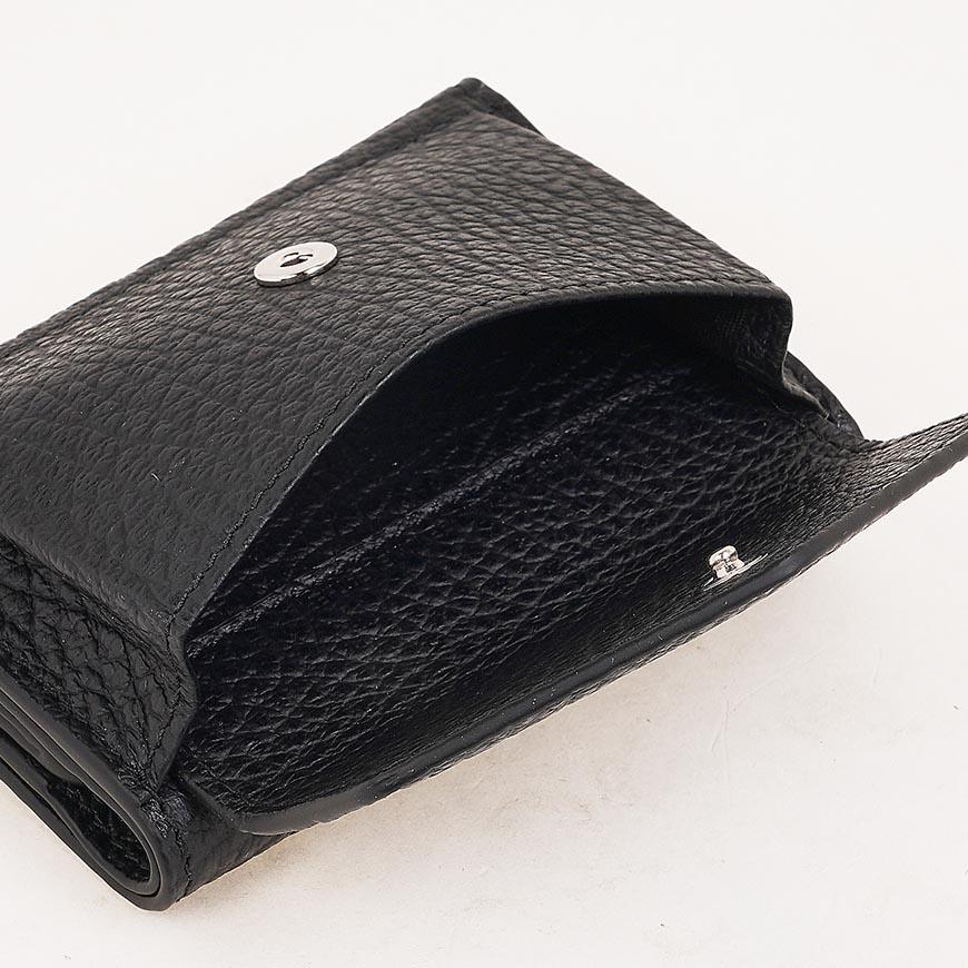 Maison Margiela Unisex Four-Stitch Leather Bifold Wallet Black