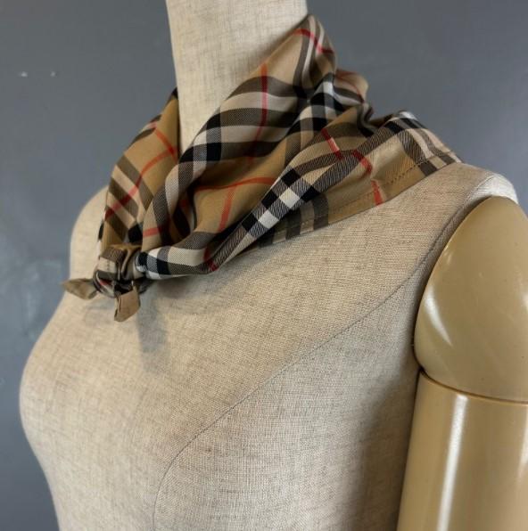 BURBERRY Classic Nova Check Petite Scarf Beige Cotton Unisex