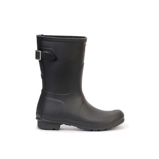 HUNTER Rubber Rain Boots for Women WFS1013RMABLK BLACK DOM