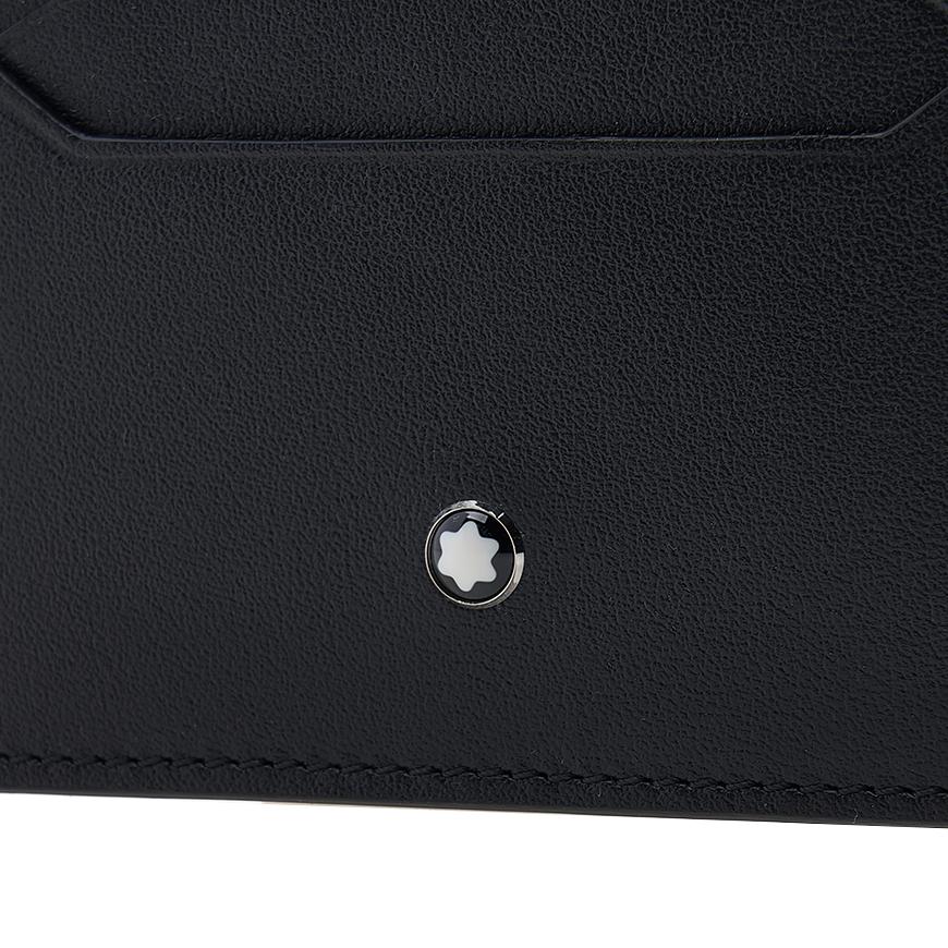 Montblanc Soft Leather 6 Card Holder Wallet Black