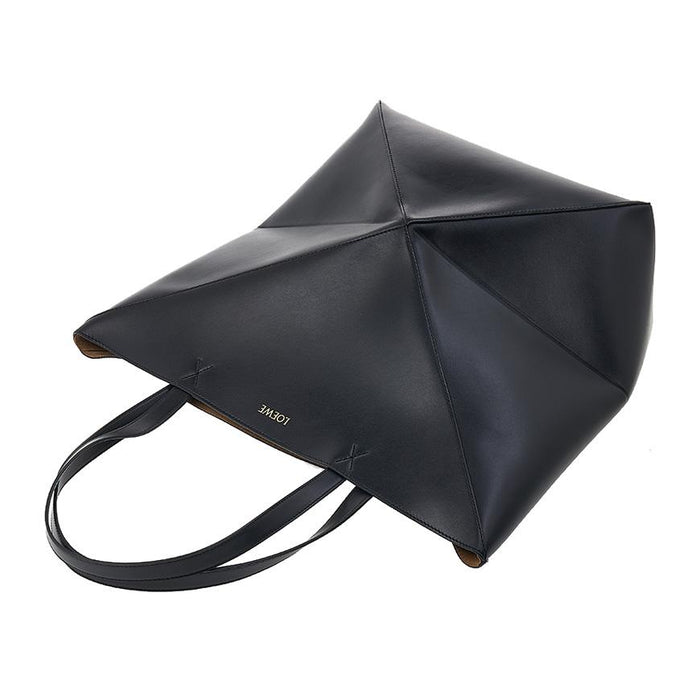 LOEWE Black Leather Puzzle Fold XL Tote Bag
