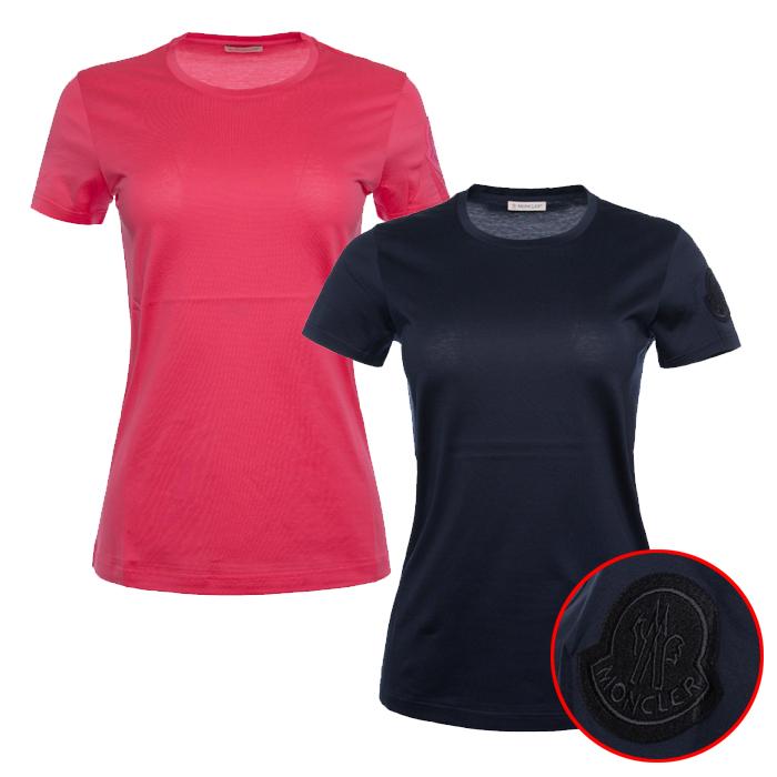 Moncler Women’s Big Patch Logo Crewneck Short Sleeve T-Shirt