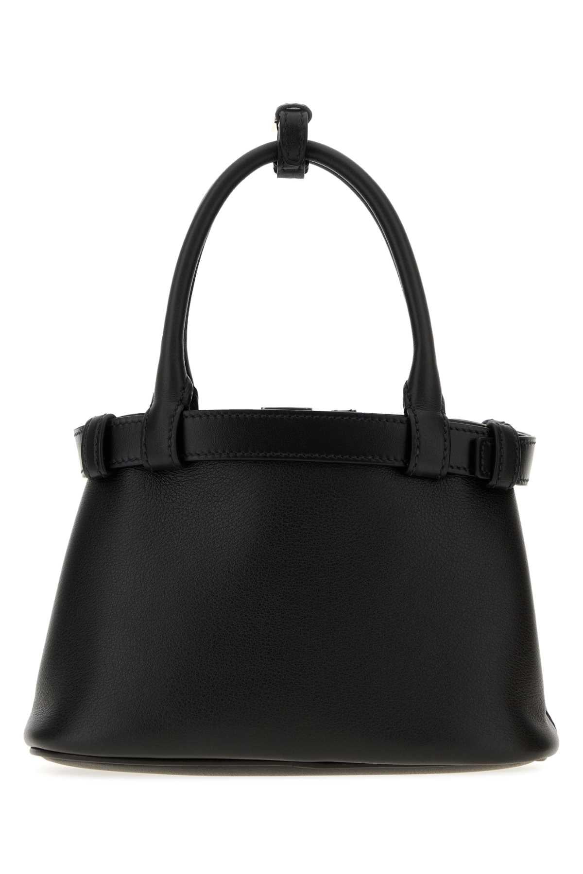 PRADA Black Leather Tote Bag