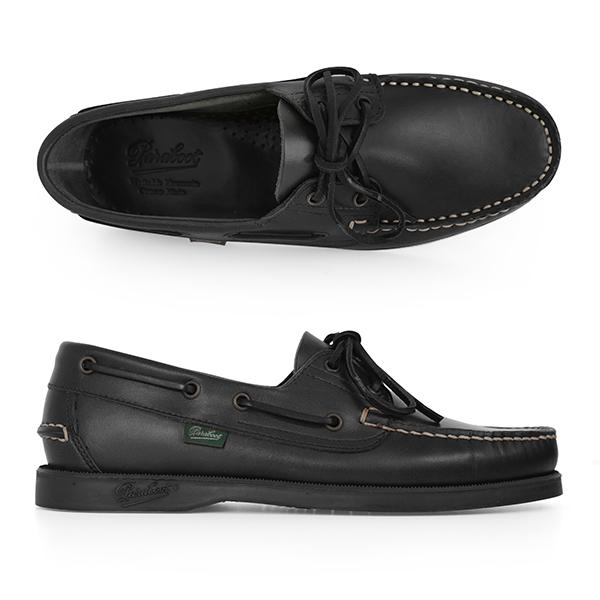 PARABOOT Brown Leather Bass Boat Mens Loafers