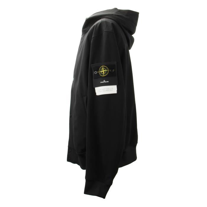 STONE ISLAND Membrane Hooded Down Jacket Black Men