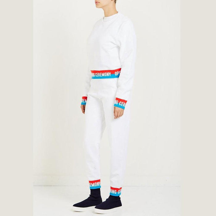 Opening Ceremony Logo Crop Sweatshirt White W17TDG12059 1100