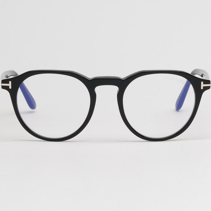 TOM FORD Blue Light Blocking Round Acetate Eyeglasses Unisex TF5833B 001
