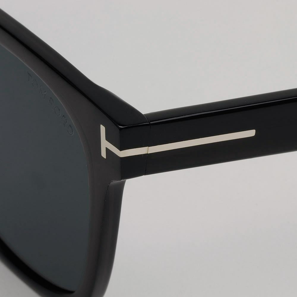 TOM FORD Transparent Black Square Sunglasses Unisex Asian Fit