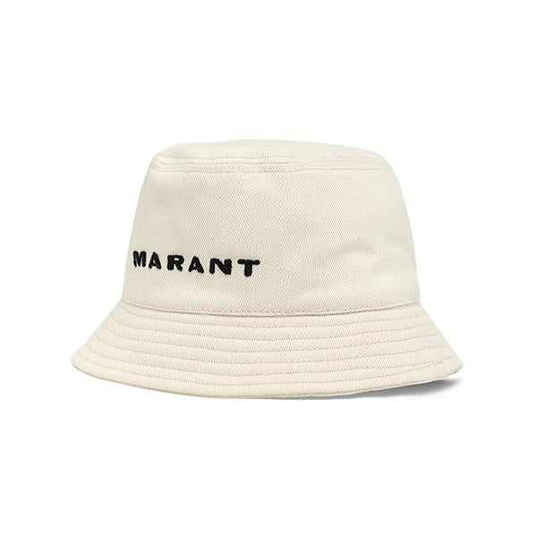 Isabel Marant Hailey Logo Embroidered Bucket Hat Unisex Black
