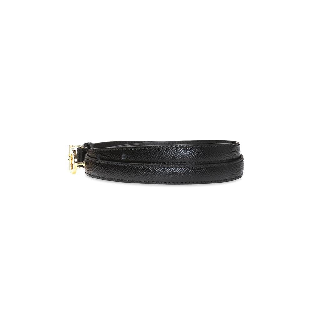 Ferragamo Gancini Leather Belt Women’s Black Accessory