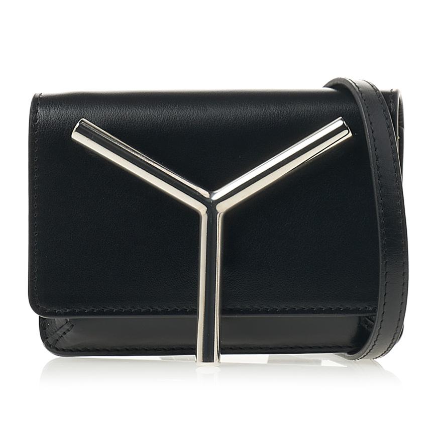 Y PROJECT Y Logo Mini Crossbody Bag Black Silver WBAG16 S24 S27